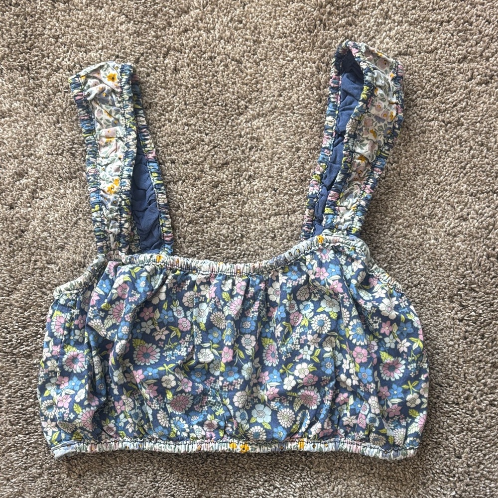 American Eagle Outfitters Blue Floral Top